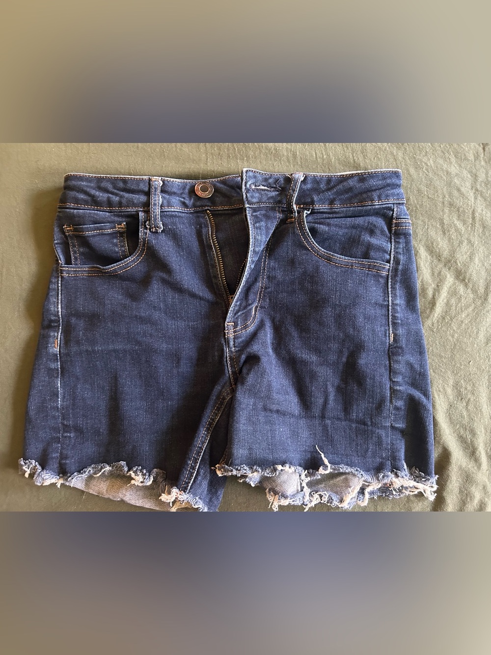 Dark Wash Denim Cutoff Shorts